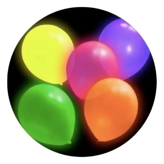 Globos Led Luminosos Colores RGB Pack X5 Unidades Aire Helio