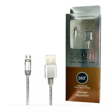 Cargador Cable Magnetico 3 en 1 Compatible Iphone Micro USB C